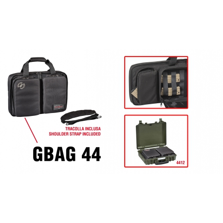 GBAG 44 EXPLORER CASES BORSA IMBOTTITA NERA PORTA FUCILE PER VALIGIA 4412