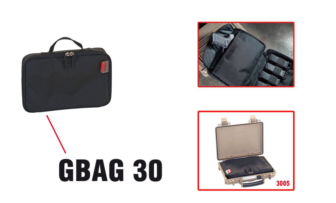 GBAG 30 EXPLORER CASES NERA Borsa imbottita porta fucile per valigia 3005