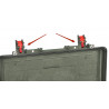 KIN.1210 EXPLORER CASES Serratura verde militare con pulsante di sicurezza rosso per 5218 - 5221