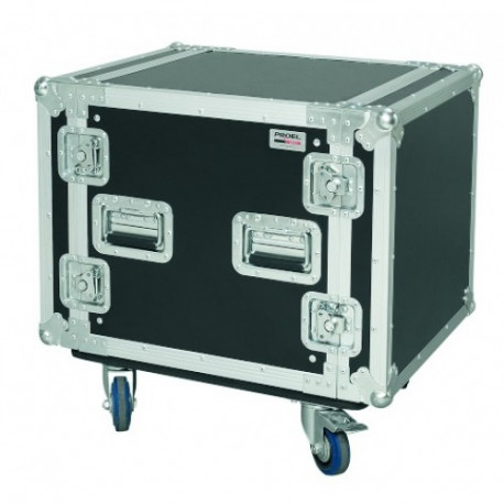 CR210BLKMW PROEL Flight case professionale 10U a rack 19', profondità utile corpo 45cm.