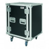 CR216BLKMW PROEL Flight case professionale 16U a rack 19', profondità utile corpo 45cm.