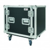 CR410BLKMW PROEL Flight case professionale 10U a rack 19' con telaio interno ammortizzato, profondità utile corpo 50cm.