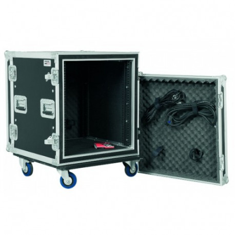 CR412BLKMW PROEL Flight case professionale 12U a rack 19' con telaio interno ammortizzato, profondità utile corpo 50cm.