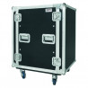 CR416BLKMW PROEL Flight case professionale 16U a rack 19' con telaio interno ammortizzato, profondità utile corpo 50 cm.