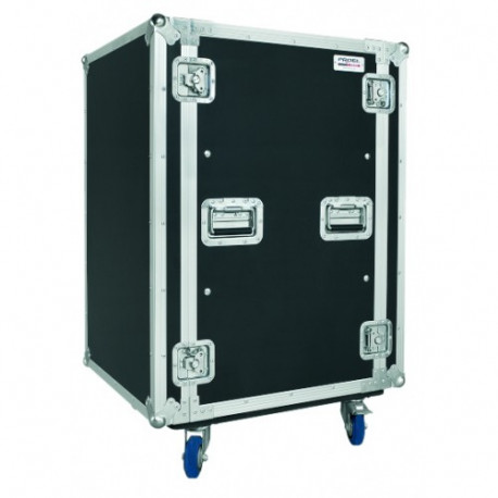 CR418BLKMW PROEL Flight case professionale 18U a rack 19' con telaio interno ammortizzato, profondità utile corpo 50cm.