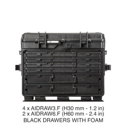 5140.B.4C2M EXPLORER CASES NERA CON 4 AIDRAW3.F E 2 AIDRAW6.F CON SPUGNA