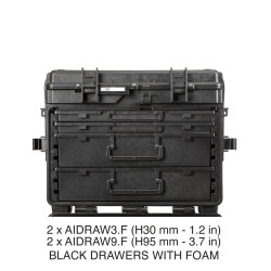 5140.B.2C2S EXPLORER CASES NERA CON 2 AIDRAW3.F E 2 AIDRAW9.F CON SPUGNA