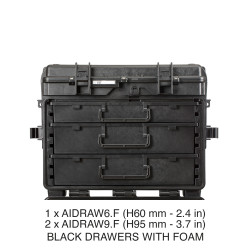 5140.B.M2S EXPLORER CASES NERA CON 1 AIDRAW6.F E 2 AIDRAW9.F CON SPUGNA